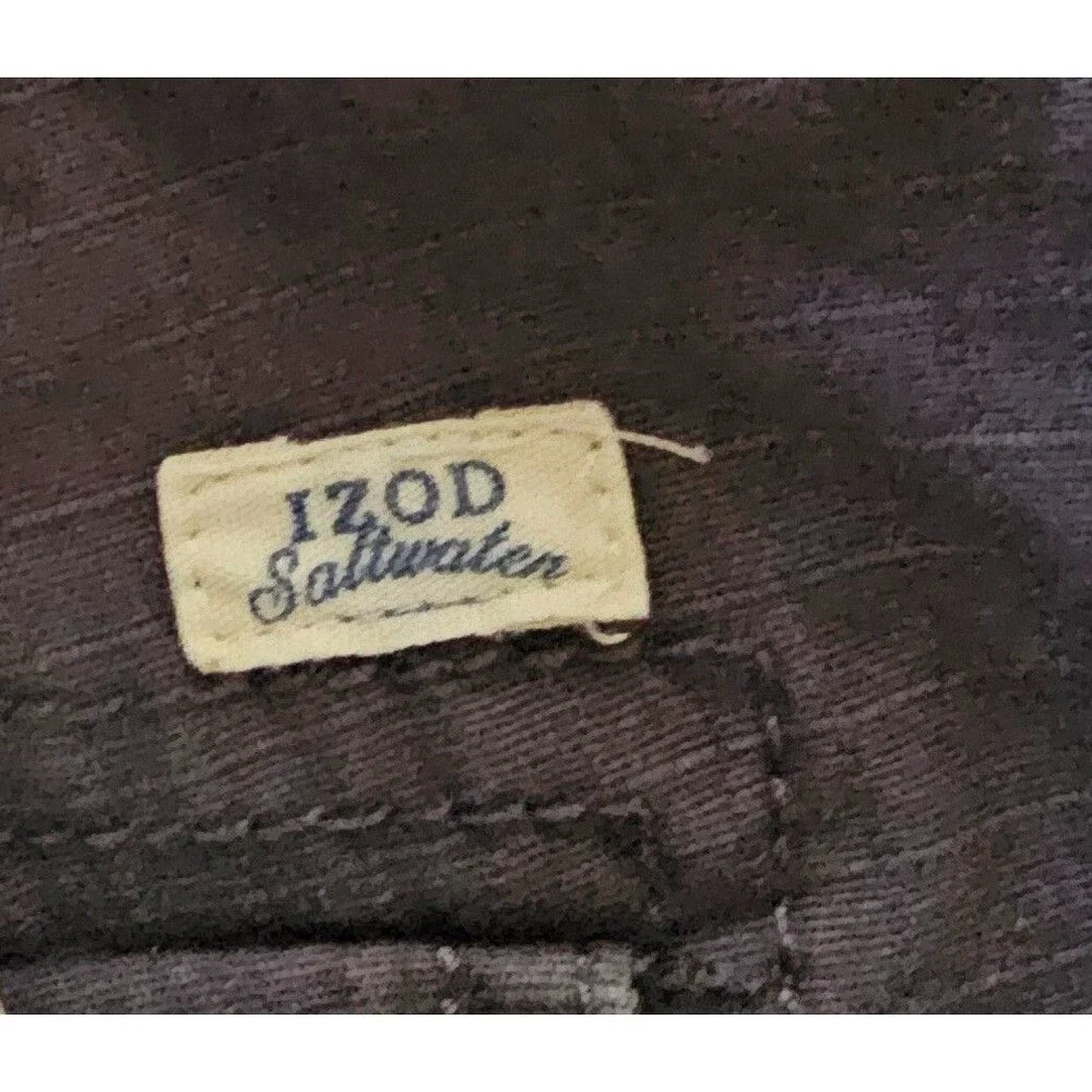 IZOD Saltwater Ripstop Cargo Shorts Mens 32 Asphalt Grey Stretch Outdoor New
